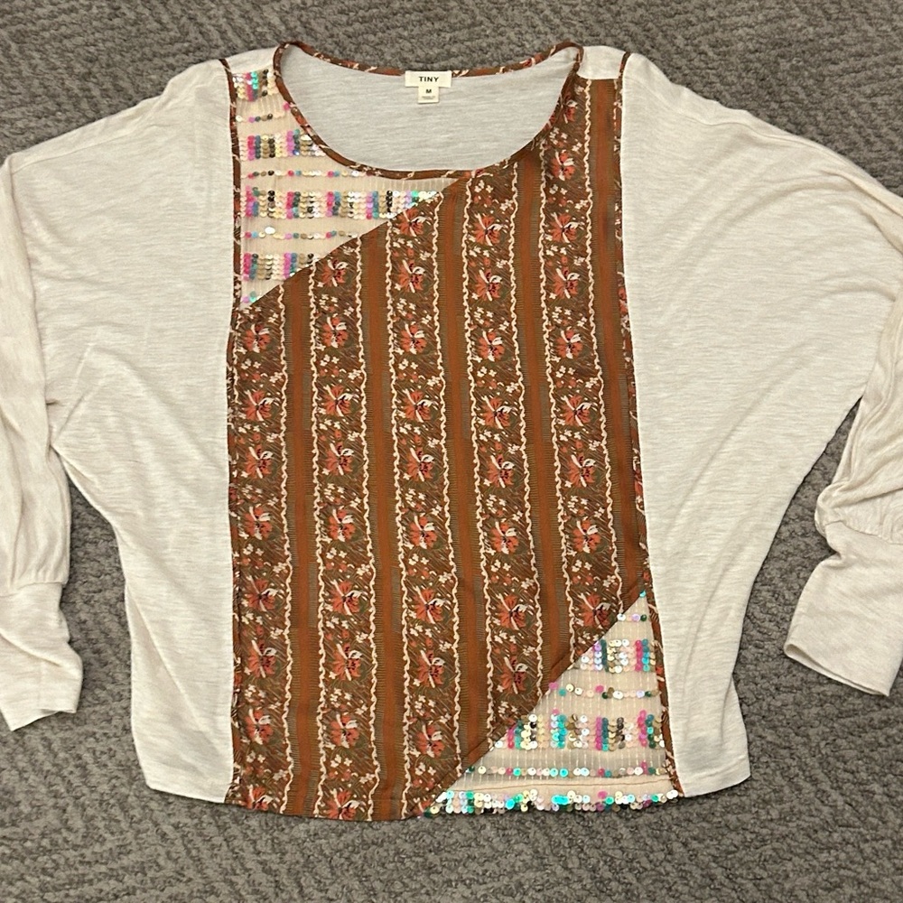 Tiny /Anthropologie Boho sequin top